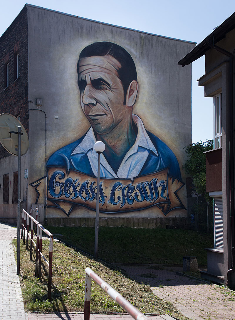 Chorz�w, Gerard Cie�lik, mural